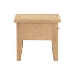 Home Source Bedroom Solid Wooden 1 Drawer Side Lamp Table Bedside Cabinet Oak Top in Light Oak - thumbnail 6