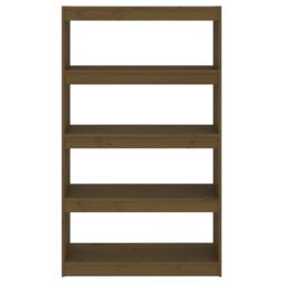 Berkfield Home Book Cabinet/Room Divider Honey Brown 80x30x135.5 cm Wood Pine - thumbnail 5
