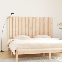 Berkfield Home Wall Headboard 204x3x110 cm Solid Wood Pine in Brown - Size: 204 x 3 x 110 cm - thumbnail 1
