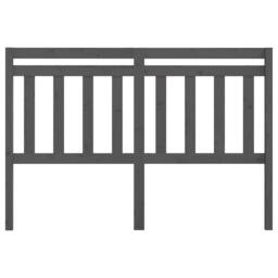 Berkfield Home Bed Headboard Grey 146x4x100 cm Solid Wood Pine - Size: 146 x 4 x 100 cm - thumbnail 3