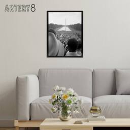 "Artery8 Leffler Civil Rights March on Washington DC Framed Canvas Wall Art Print in Grey - Size: W12"" x H16""" - thumbnail 3