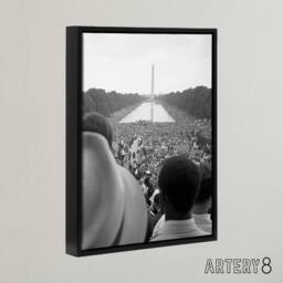 "Artery8 Leffler Civil Rights March on Washington DC Framed Canvas Wall Art Print in Grey - Size: W12"" x H16""" - thumbnail 2