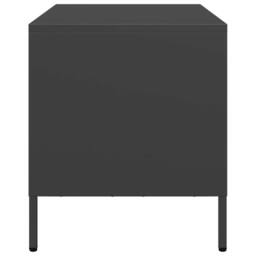 Berkfield Home TV Cabinet Black 68x39x43.5 cm Cold-rolled Steel - thumbnail 6