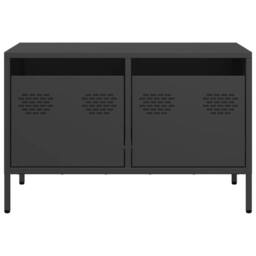 Berkfield Home TV Cabinet Black 68x39x43.5 cm Cold-rolled Steel - thumbnail 4