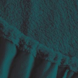 OHS Teddy Fleece Thermal Fitted Bed Sheet in Teal - Size: Single Fitted - thumbnail 4