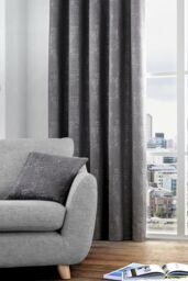 Curtina 'Solent' Textured Jacquard Metallic Finish Filled Cushion in Grey - Size: 43 cm x 43 cm - thumbnail 3