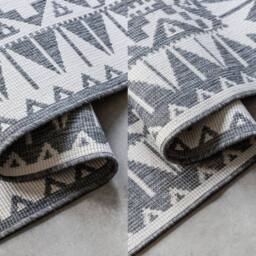 THE RUGS Dynamic Reversible Indoor & Outdoor Rug Polypropylene Oriental Rug in Grey - Size: 80 cm x 150 cm - thumbnail 4