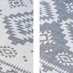 THE RUGS Dynamic Reversible Indoor & Outdoor Rug Polypropylene Oriental Rug in Grey - Size: 80 cm x 150 cm - thumbnail 3