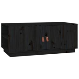 Berkfield Home Coffee Table Black 100x50x41 cm Solid Wood Pine - Size: 100 x 50 x 41 cm - thumbnail 2