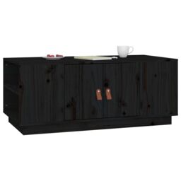 Berkfield Home Coffee Table Black 100x50x41 cm Solid Wood Pine - Size: 100 x 50 x 41 cm - thumbnail 5