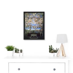 Artery8 Michelangelo The Last Judgement 1541 Old Master Painting Artwork Framed Wall Art Print A4 in Black - thumbnail 2
