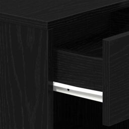 Berkfield Home Bedside Cabinets 2 pcs with Drawer Black 39x28x41 cm in Grey - Size: 39 x 28 x 41 cm - thumbnail 9