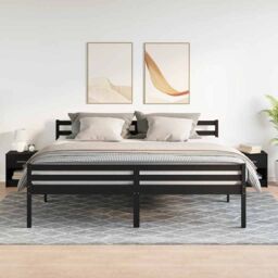 Berkfield Home Bedside Cabinets 2 pcs with Drawer Black 39x28x41 cm in Grey - Size: 39 x 28 x 41 cm - thumbnail 3