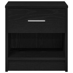 Berkfield Home Bedside Cabinets 2 pcs with Drawer Black 39x28x41 cm in Grey - Size: 39 x 28 x 41 cm - thumbnail 4