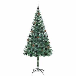 Berkfield Home Elegant Artificial Christmas Tree with Stand Green 180 cm PVC and - thumbnail 4
