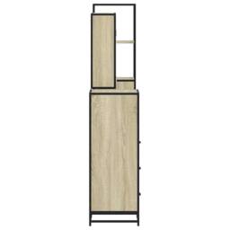 Berkfield Home 4¬†Piece Bathroom Furniture Set¬†Sonoma Oak Engineered Wood in Light Brown - thumbnail 7