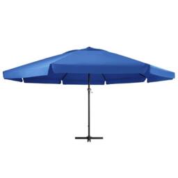 Berkfield Home Outdoor Parasol with Aluminium Pole 500 cm Azure Blue - thumbnail 2