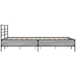 Berkfield Home Durable Bed Frame without Mattress Grey Sonoma 140x190 cm - thumbnail 5