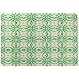Benjamin Tate Design Swimwear Fabric Green Alluring Boho Chic Rug in Natural - Size: Large - thumbnail 1