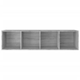 Berkfield Home Book Cabinet/TV Cabinet Grey Sonoma 36x30x143 cm Engineered Wood - Size: 36 x 30 x 143 cm - thumbnail 6