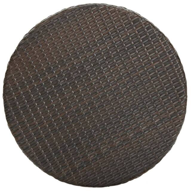 Berkfield Home Garden Table Brown 75.5x106 cm Poly Rattan - image 1