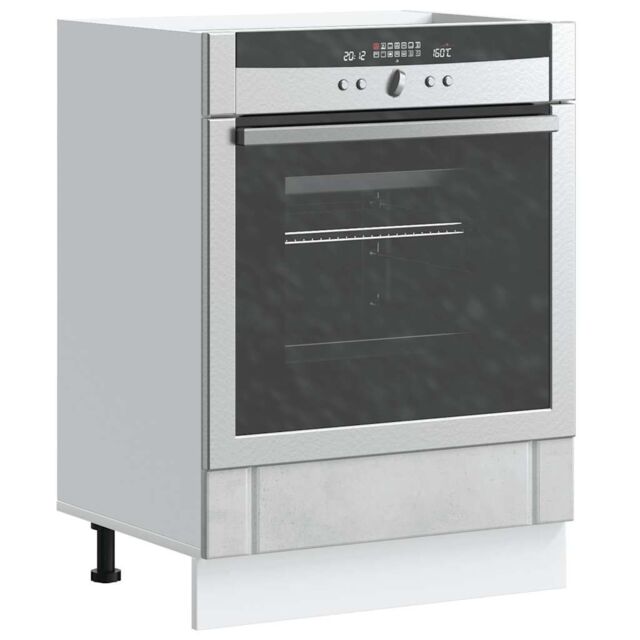 Berkfield Home Oven Cabinet Lucca Concrete Grey Engineered Wood - image 1