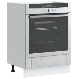 Berkfield Home Oven Cabinet Lucca Concrete Grey Engineered Wood - thumbnail 1