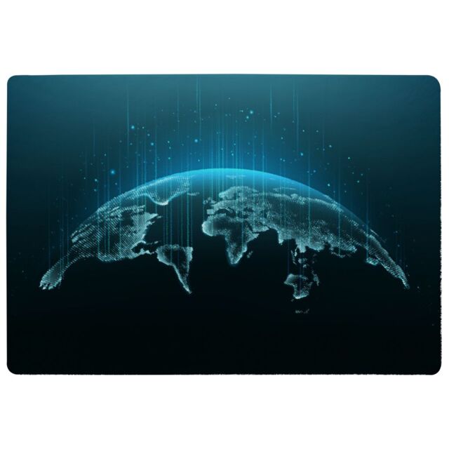 Benjamin Tate Design Map Of The Planet Rug in Natural - Size: Large - image 1