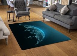 Benjamin Tate Design Map Of The Planet Rug in Natural - Size: Large - thumbnail 2