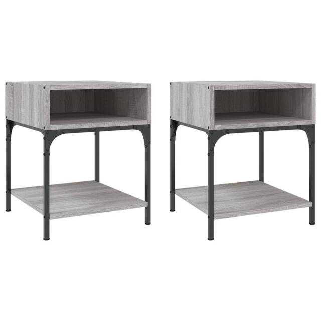 Berkfield Home Bedside Tables 2 pcs Grey Sonoma 40x41x50 cm Engineered Wood - Size: 40 x 41 x 50 cm - image 1