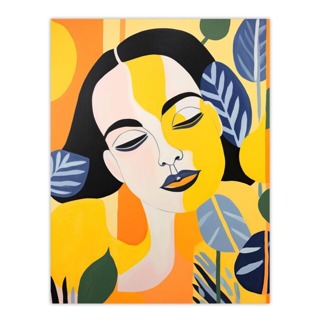 "Wee Blue Coo Wall Art Print I Dream In Yellow Bright Women Fun Bold Living Room - Size: W24"" x H32""" - image 1