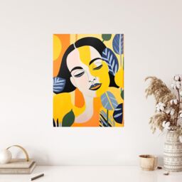 "Wee Blue Coo Wall Art Print I Dream In Yellow Bright Women Fun Bold Living Room - Size: W24"" x H32""" - thumbnail 4