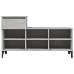 Berkfield Home Shoe Cabinet Concrete Grey 102x36x60 cm Engineered Wood - Size: 102 x 36 x 60 cm - thumbnail 6