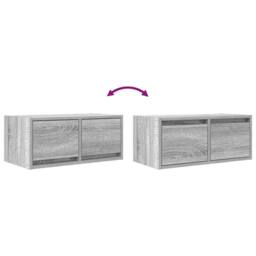 Berkfield Home TV Cabinet Grey Sonoma 60x31x25.5 cm Engineered Wood - thumbnail 9