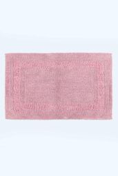 Homescapes Luxury Bath Mat Reversible 100% Cotton 1600GSM, 50 x 80cm, Extra Soft in Baby Pink - Size: 50 x 80 cm - thumbnail 1