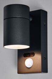 BHS Lighting Jared Anthracite Outdoor Up or Down Wall Light with Sensor in Dark Grey - thumbnail 1