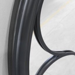 Agenzia 14 Antique Black Arched Metal Frame Window Garden Wall Mirror 112 x 61cm - Size: 112 x 61 cm - thumbnail 2