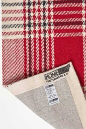 Homescapes Walker Red Tartan Check Non-Slip 100% Wool Rug - Size: 70 cm x 120 cm - thumbnail 5