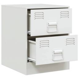 Berkfield Home Stylish Bedside Cabinets 2 pcs White 34.5x39x44 cm Steel - thumbnail 6