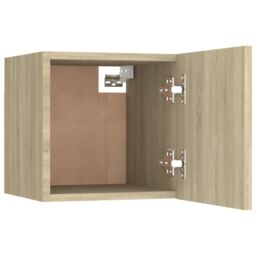 Berkfield Home Bedside Cabinet Sonoma Oak 30.5x30x30 cm Engineered Wood in Brown - thumbnail 4