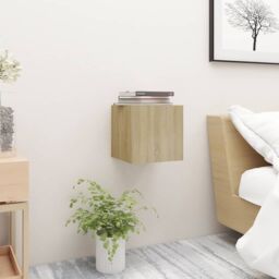 Berkfield Home Bedside Cabinet Sonoma Oak 30.5x30x30 cm Engineered Wood in Brown - thumbnail 1