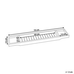 Wyld and Coco Bamboo Bathtub Tray - Light Brown - thumbnail 4