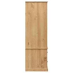 Berkfield Home Wardrobe VIGO 90x55x176 cm Solid Wood Pine in Brown - Size: 90 x 55 x 176 cm - thumbnail 6