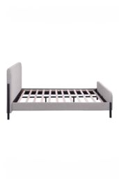 More4Homes Thetford Boucle Fabric Double Bed Frame in Light Grey - Size: King - thumbnail 4