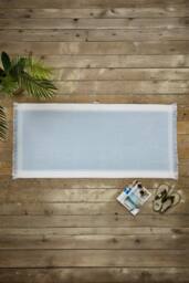 Deyongs Shoreline Stripe Beach Towel Stone 80x165cm 400gsm in Light Blue - Size: 80x165 cm - thumbnail 1