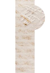 THE RUGS Carmel Abstract Area Rug Runner Soft Pile Living Room Bedroom in Gold - Size: 80 cm x 300 cm - thumbnail 9