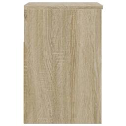 Berkfield Home Shoe Bench Sonoma Oak 60x30x45 cm Engineered Wood in Light Tan - Size: 60 x 30 x 45 cm - thumbnail 6