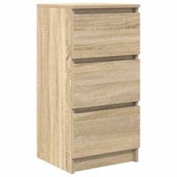 Berkfield Home Sideboard Sonoma Oak 37.5x35x76 cm Engineered Wood in Light Oak - thumbnail 1