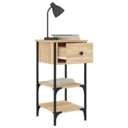 Berkfield Home Bedside Cabinets 2 pcs Sonoma Oak 34x36x70 cm Engineered Wood in Brown - Size: 34 x 36 x 70 cm - thumbnail 5