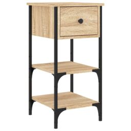 Berkfield Home Bedside Cabinets 2 pcs Sonoma Oak 34x36x70 cm Engineered Wood in Brown - Size: 34 x 36 x 70 cm - thumbnail 3